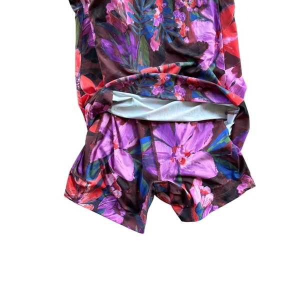 Alaskan Hardgear Women's Plus AKHG Lost Lake Swim Dress Sz 20W Purple Red Floral - Picture 7 of 11